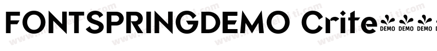 FONTSPRINGDEMO Crite字体转换